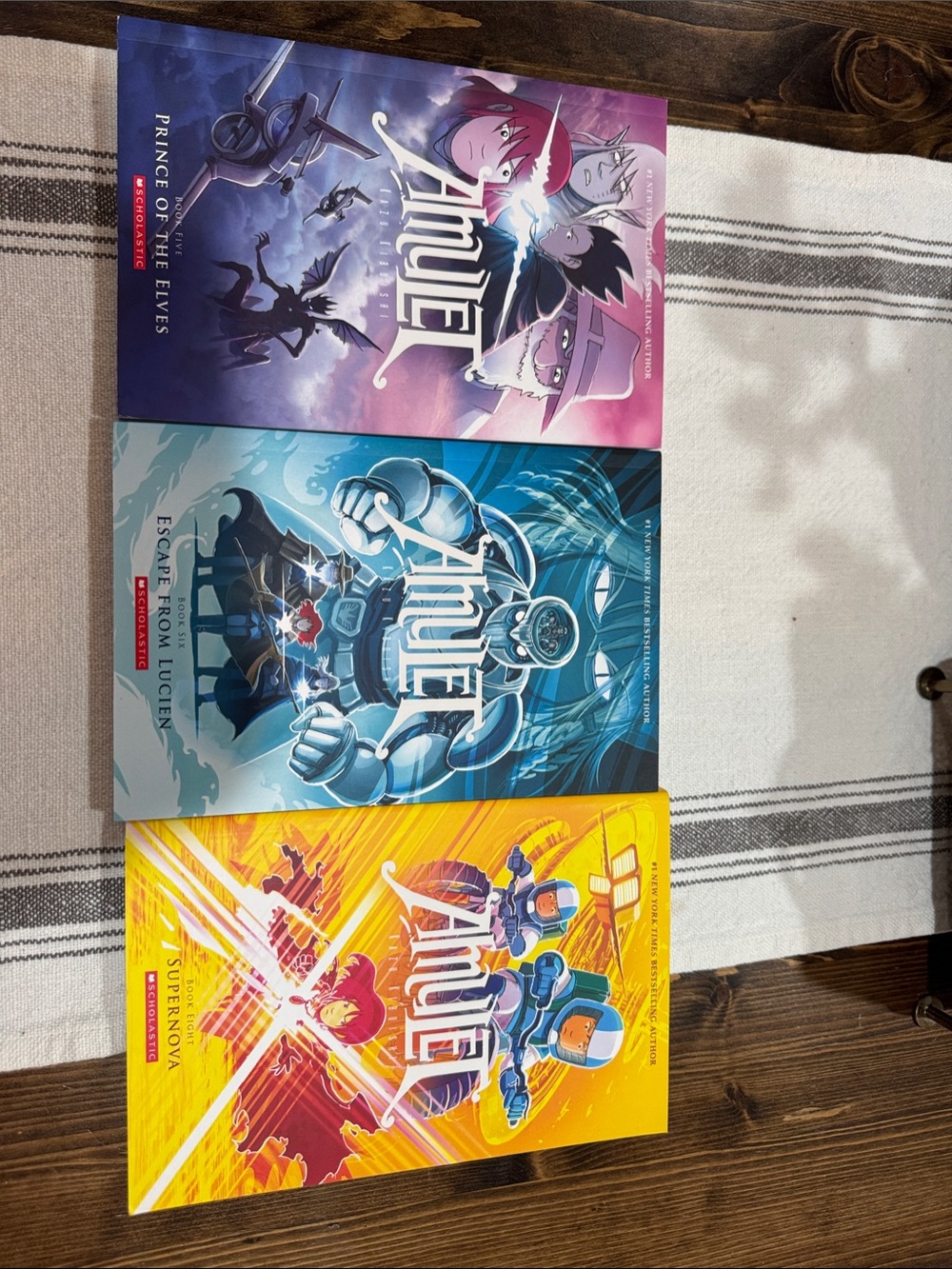 Scholastic Amulet Graphic Novels - Blue, Purple, Yellow Set